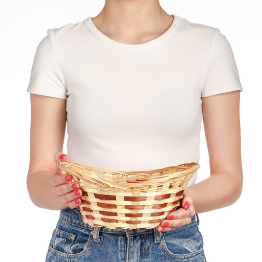 Корзина плетёная для хранения «Ладья», 24×17×8 см, бамбук