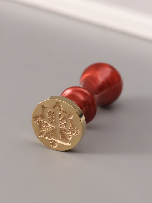 Печать для сургуча с пластиковой ручкой «Буква P на вензеле», 2.5×2.5×6.3 см