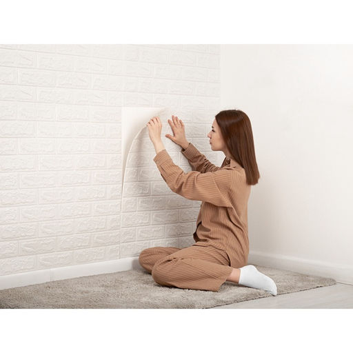 Панель ПВХ самоклеящаяся TAKE IT EASY «Кирпич», 770×700×2 мм, цвет белый