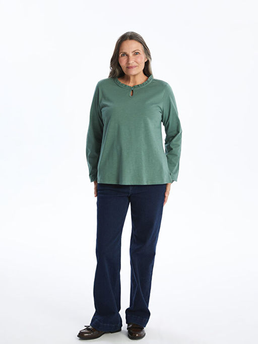 Bisiklet Yaka Kad?n Bluz