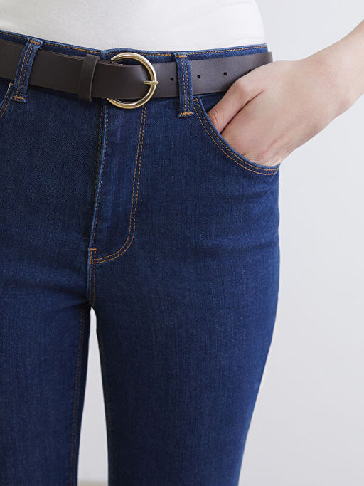 Beli Kemerli Mercury Skinny Fit Kad?n Jean Pantolon