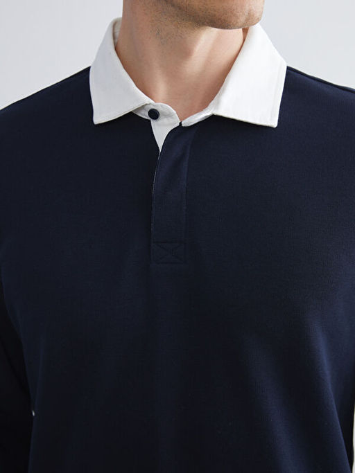 Polo Yaka Erkek Sweatshirt