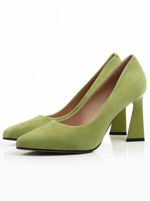 06-S3-7041 LT.GREEN Туфли женские (натуральная замша)