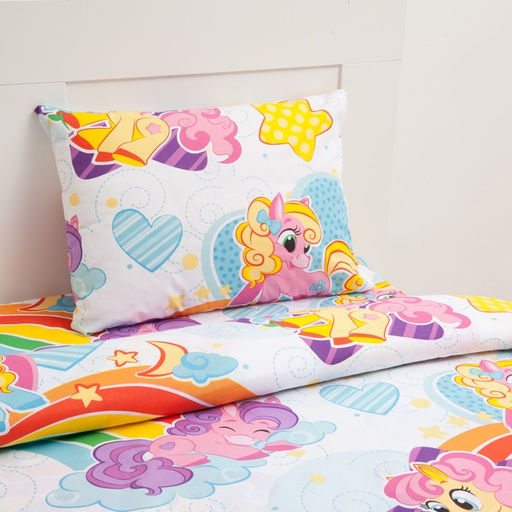 Постельное бельё Этель 1,5 сп., Радужные пони 143х215 см, 150х214 см, 50х70 см -1 шт., 100% хлопок, бязь, 125 г/м2  фото 2