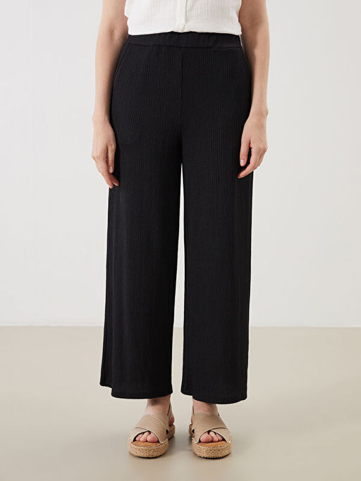 Beli Lastikli Dokulu Geni? Pa?a Kad?n Pantolon