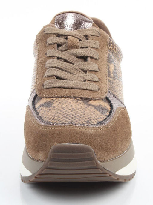 04-PCML20-3 KHAKI Кроссовки демисезонные женские (натуральная замша, натуральная кожа, текстиль)