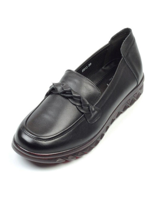 03-5913 BLACK Полуботинки женские (натуральная кожа)