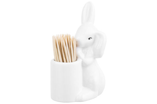 Вазочка п/зубочистки 6,5*4,5*10 см "Зайка" + зубочистки