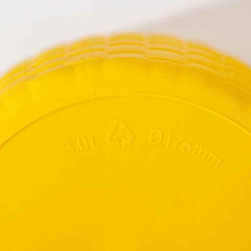 Цена за 2 шт. Горшок для цветов с поддоном «Ротанг», 3 л, d=17 см, h=17 см, пластиковый, жёлтый