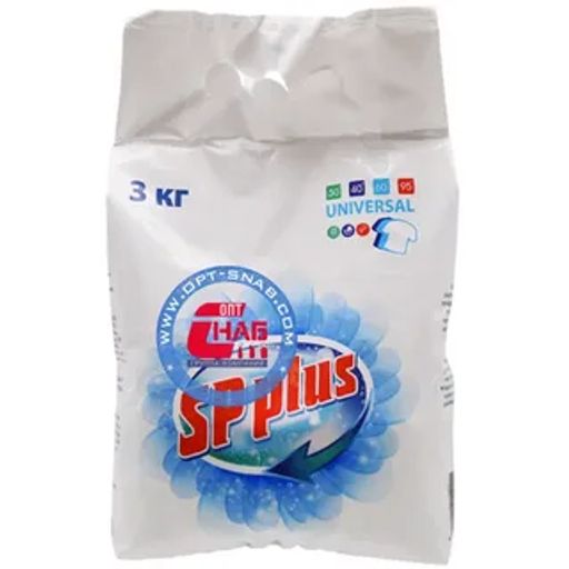 SP PLUS стир.порошок 3кг Универсал (п/э пакет)