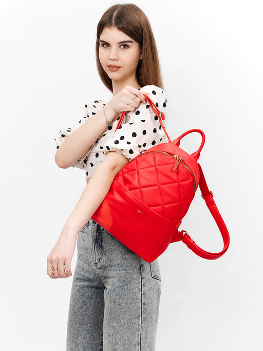 LACCOMA рюкзак Виолла-Л815-алый эко кожа хлопок  фото 7