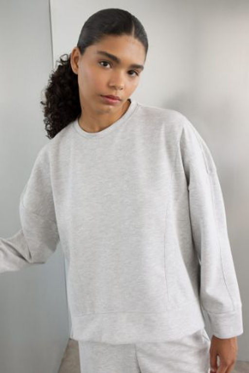 DeFactoFit Bisiklet Yaka Skuba Dalg?c Kumas Sporcu Sweatshirt