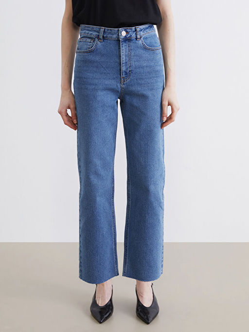 Straight Fit Kad?n Jean Pantolon