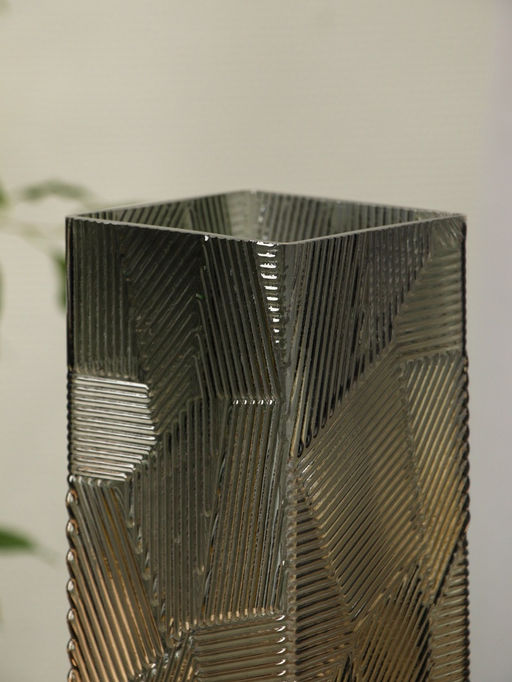 Ваза «Джойс», 30×10 см, стекло, серая