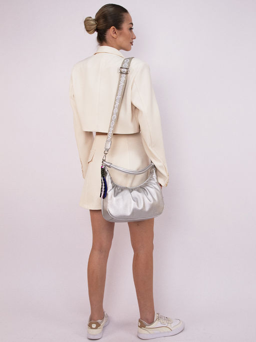LACCOMA сумка Долорес-ЛЦ802-серебристый эко кожа хлопок  фото 3