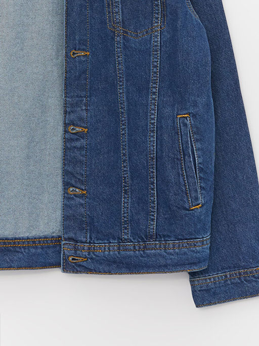 G?mlek Yaka Erkek ?ocuk Jean Ceket