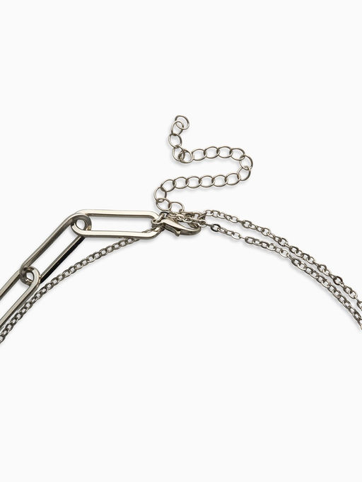 Кулон-цепь 2 яруса "Вишня", цвет бордовый в серебре 40+50+удл