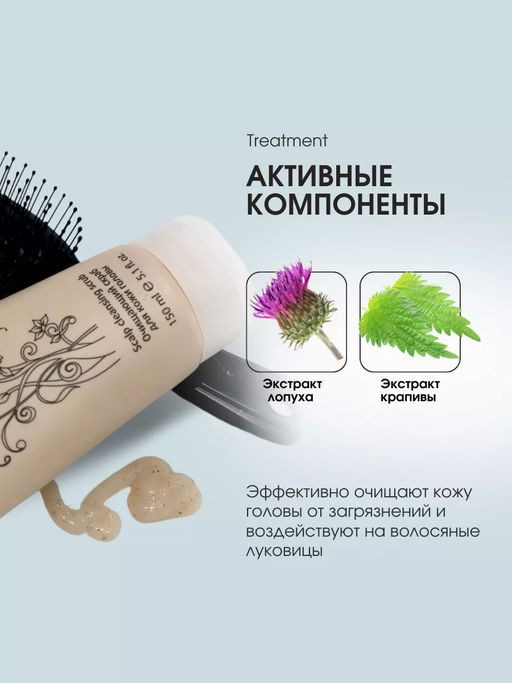 Очищающий скраб для кожи головы серии Treatment линии Studio Professional, 150 мл - Kapous professional фото 4