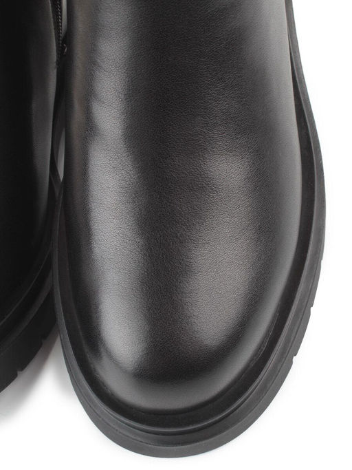 Z4228M BLACK Полусапоги зимние женские (натуральная кожа, натуральный мех) - Фабричный китай фото 11