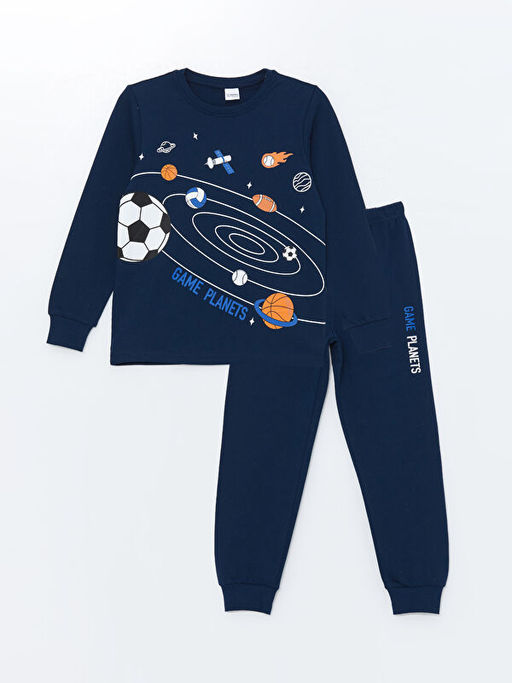 Bisiklet Yaka Erkek ?ocuk Pijama Tak?m?