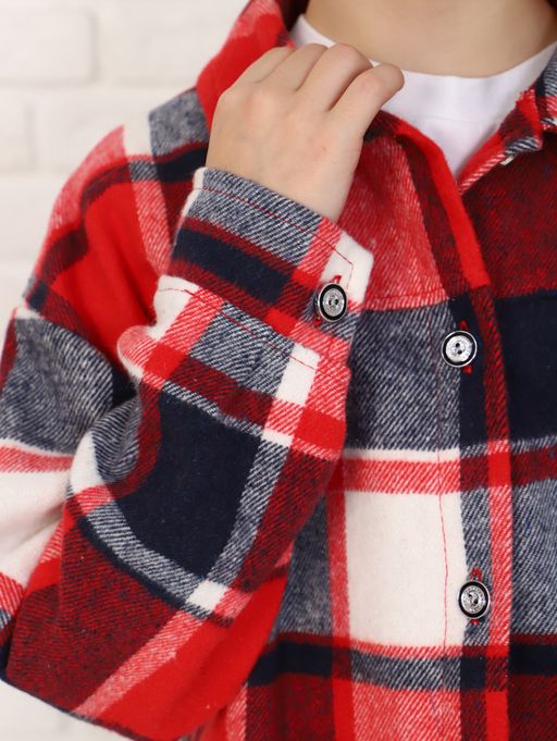 Р-001 Рубашка Мир (рубиновый) - Милаша фото 6