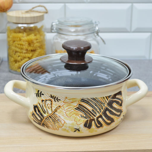 ЭМ_Набор кастрюль сфер. 3 пр. "Техас - 1- Экстра" (1,5л, 2,0л, 3,0л) (слоновая) КМК