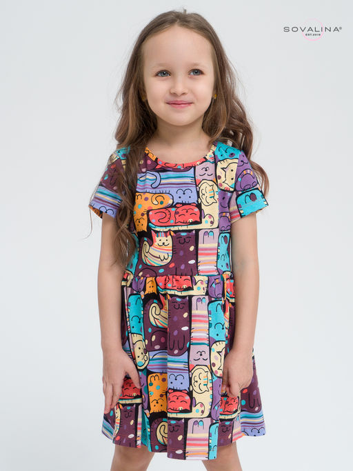 Платье Лето коты в горошек new - Sovalina фото 9