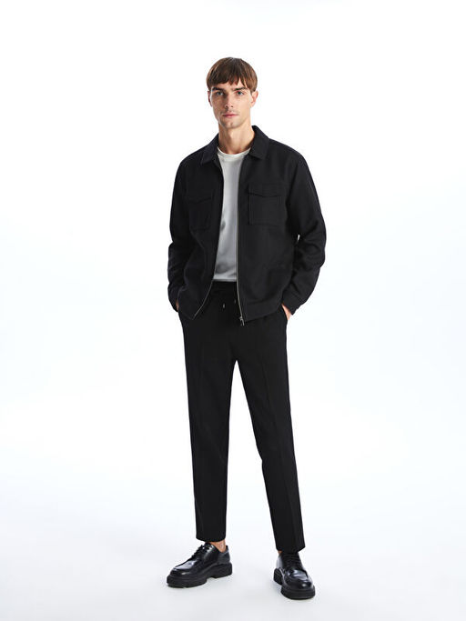 Slim Fit G?mlek Yaka Erkek Ceket