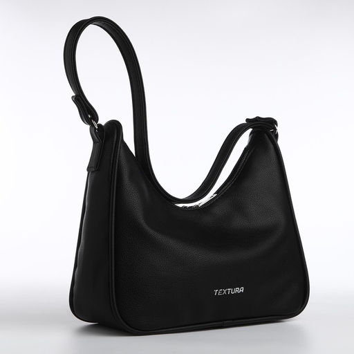 Сумка женская TEXTURA, багет, маленький размер, цвет чёрный  фото 5