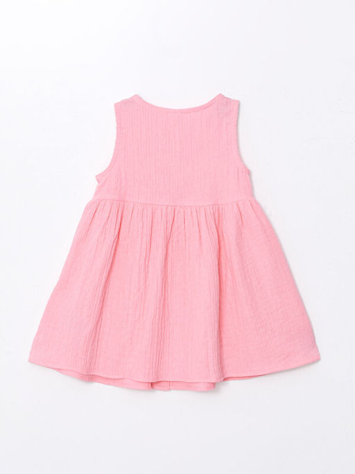 Bisiklet Yaka Kolsuz Basic K?z ?ocuk Elbise