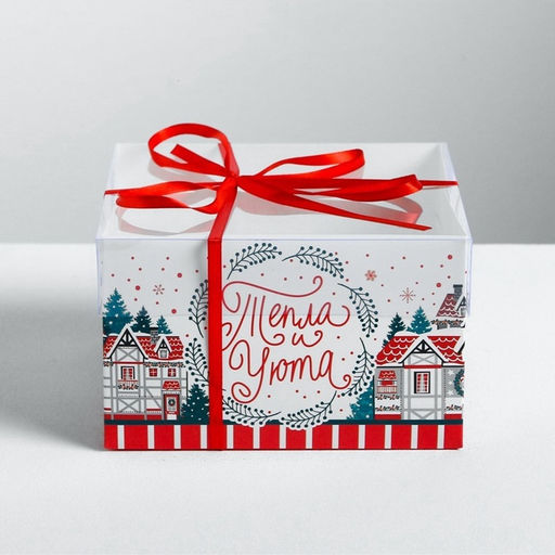 Коробка для капкейка «Новый год: Всегда верь в чудеса», 16×16×10 см