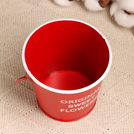 Цена за 2 шт. Кашпо «Ведёрко Original», 11×11×10 см, красное