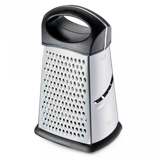 Терка из нержавеющей стали Presto 14,5х11,5х23см, четырехгранная, с контейнером, пластмассовая ручка, Regent (Китай) - Домашняя Мода фото 2