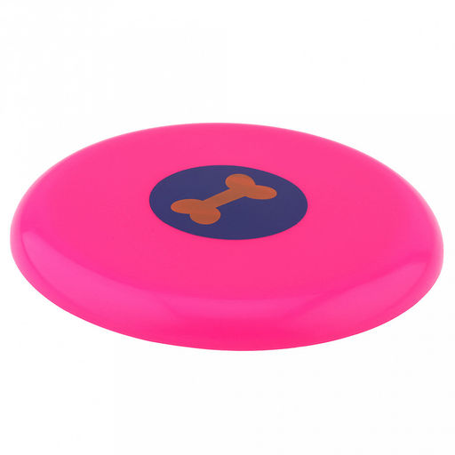 Игрушка для собаки "Фрисби" д20см, h2см, пластик, цвета микс (фуксия, голубой) (Китай)