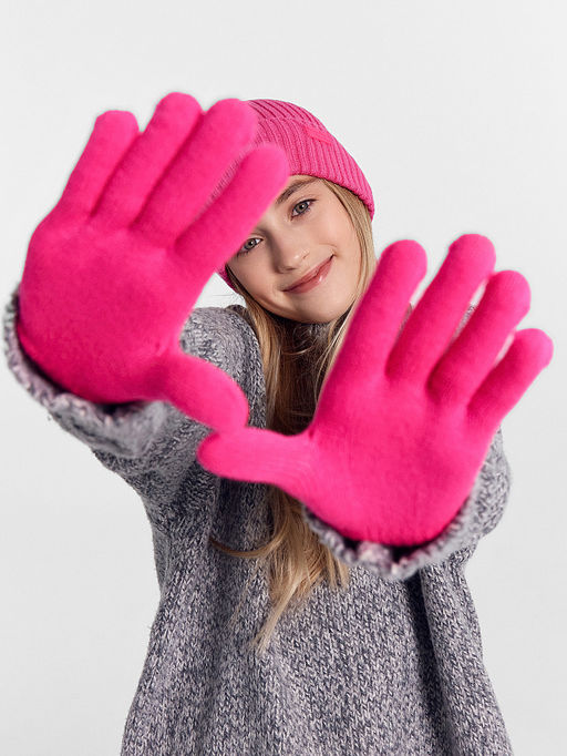 Перчатки детские розовые - Mark formelle фото 7