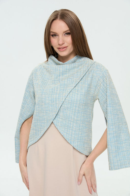 Костюм NIKVA н1035-3 небесный и капучино  фото 4