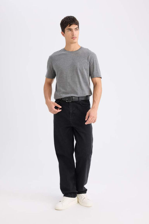 Новая базовая простая футболка с короткими рукавами и круглым вырезом стандартного кроя - Defacto фото 2