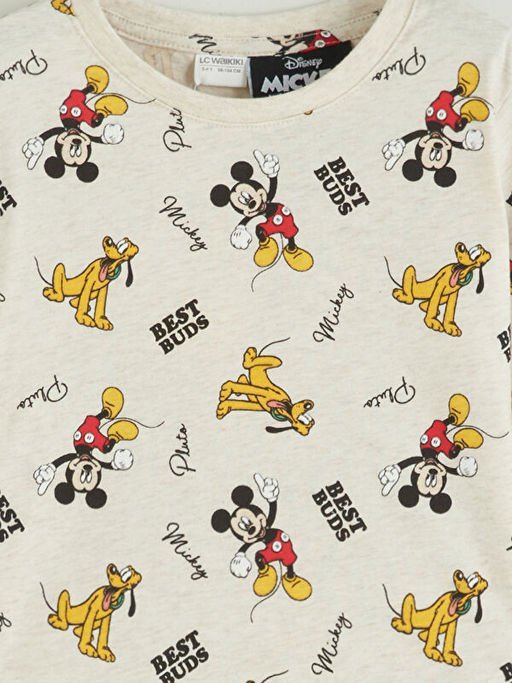 Mickey Mouse Bask?l? Erkek ?ocuk Pijama Tak?m