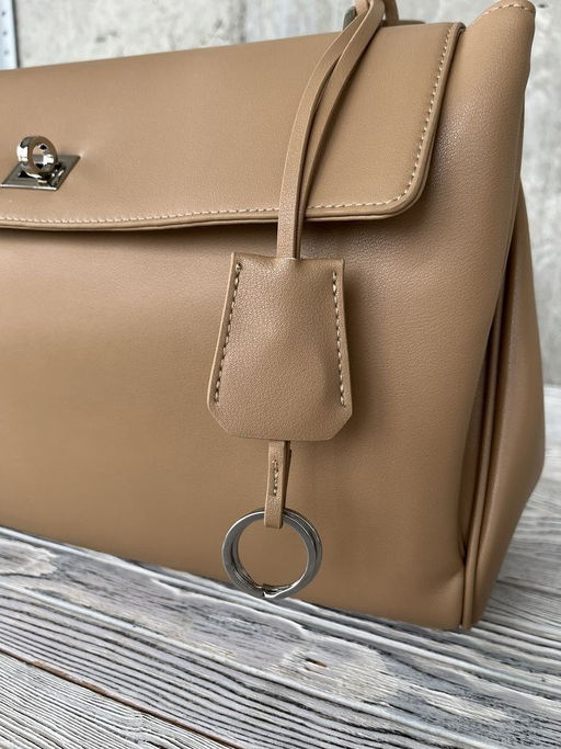 Женская кожаная сумка-портфель 8399-3 Бежевый - Sergio valentini фото 6