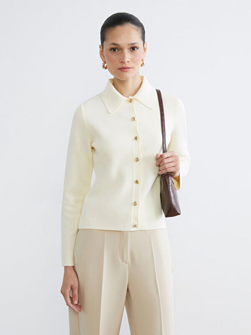 G?mlek Yaka Kad?n Triko H?rka