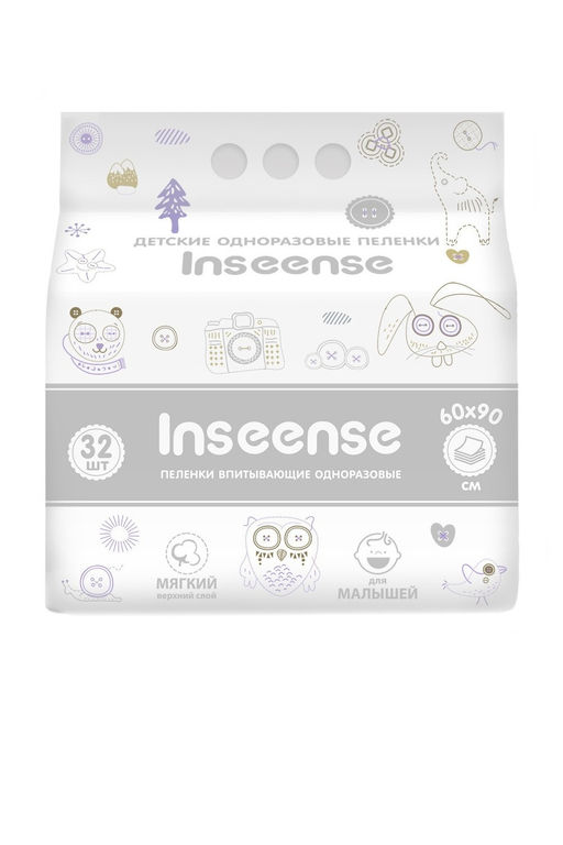 Пеленки одноразовые Inseense 60х90 (32 шт)