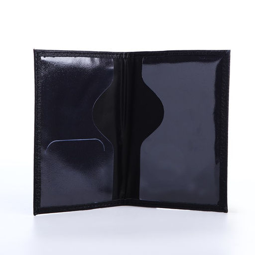 Обложка для паспорта, рельефная, с гербом, чёрная