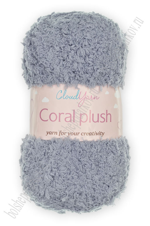 Пряжа Coral plush 100 гр (5 шт) SF-7843, серый