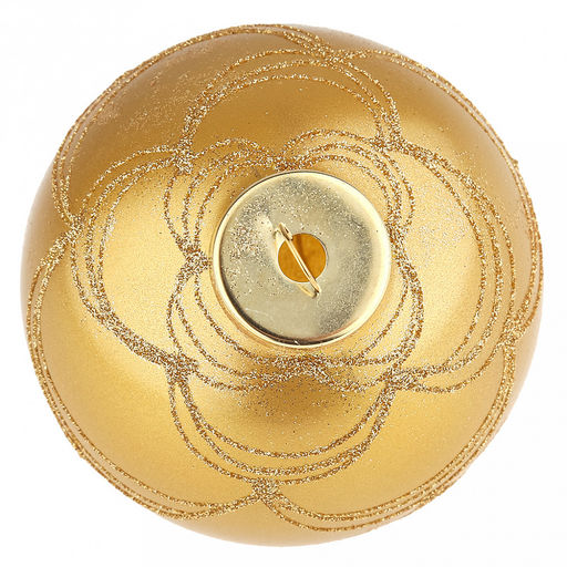 Елочная игрушка шар стеклянная д9,5см, золотой, ручная художественная роспись, подарочная упаковка (Россия) - Домашняя мода фото 5