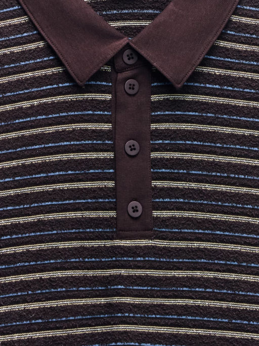 Джемпер с воротником поло в полоску / Zarina