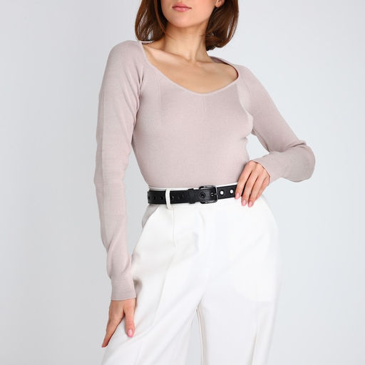 Ремень женский, ширина 3 см, люверсы, пряжка металл, винт, цвет чёрный - Simaland фото 2