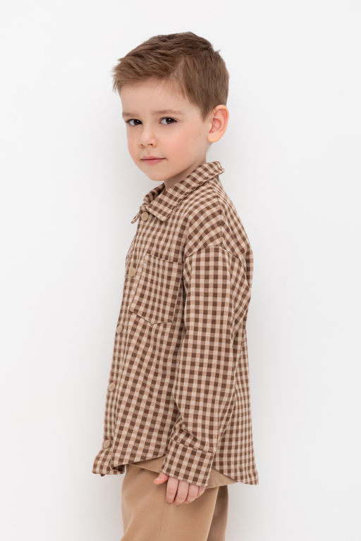 Crockid _ КР 302609/темно-бежевый,клетка к514 жакет для мал  фото 3