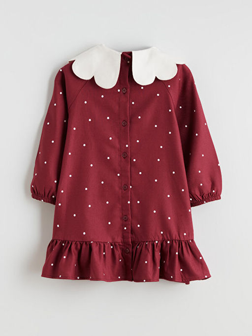 Bebe Yaka ?i?ekli K?z ?ocuk Elbise