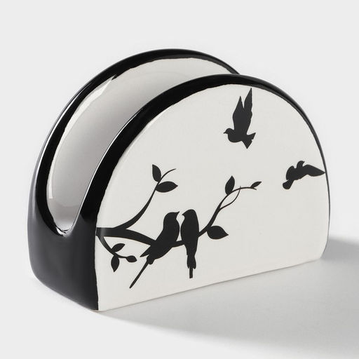 Салфетница Доляна Весенний вечер, 9,54,37 см, цвет белый  фото 3