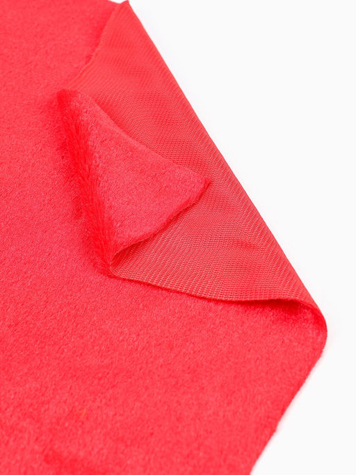 Лоскут ткани длинноворсовый на трикотажной основе, 50×50, цвет красный